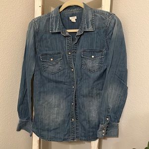 J. Crew western denim shirt